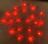 20 red rose LED battery fairy lights on copper wire