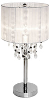 Febland Spencer Small Table Lamp White, Chrome