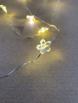 20 LED warm white flower lights with battery box