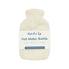 Night Owl 64109 Hot Water Bottle with Cream Faux Fur Cover / 32.5cm / 2 Litre Capacity / Provides Warmth and Pain Relief