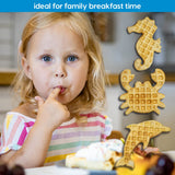 3-in-1 Sea Life Waffle Maker with Non-Stick Plates - Animal Planet