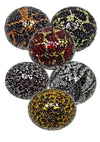 Medium Silver and Black Mosaic Glass Balls