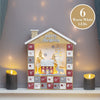 The Christmas Workshop Wooden Advent Calendars / 24 Boxes/Fill Your Own Reusable Festive Decoration/Nutcracker and Light Up Designs with Photo Display (Chalet LED)