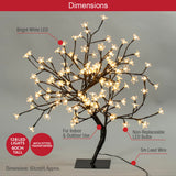 60cm warm white LED blossom tree with 128 lights