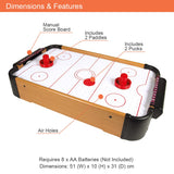 Global Gizmos 51cm tabletop air hockey game