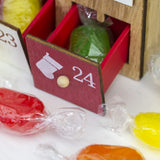 The Christmas Workshop wooden LED advent calendar with 24 drawers