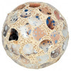 Yellow mirrored mosaic glass decorative ball 8cm
