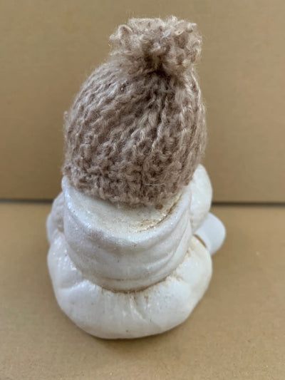 Ceramic Boy with Light Up Snowball & Woolly Hat