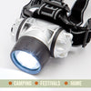 Milestone Camping 53380 7 LED Head Torch Light with Pivoting Ball Head/Lightweight and Comfortable/Perfect for Running, Walking, Camping, Reading, Hiking, DIY & More/Battery Operated