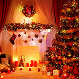 200 multi-coloured LED chaser Christmas lights – 13.9m