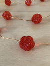 20 Battery Operated LED Red Rose Lights on Copper Wire Christmas Tree Lights