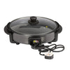 Quest 35410 30cm Multi-Function Electric Cooker Pan with Lid/Adjustable Thermostatic Control/Non-Stick Aluminium / 30 x 30cm Surface/Detachable Power Cable For Serving