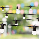 20 warm white retro LED festoon string lights – 9.5m