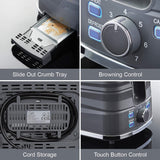 Quest Harmony grey two-slice toaster