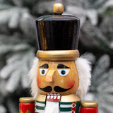 50cm red green and white wooden nutcracker soldier Christmas decoration
