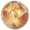 Glass Mosaic Ball in Orange/Amber (Small)