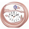 "Enchanted Dreams: Rhythm Mantel Clock Rose Gold with Pumpkin Carriage Pendulum and Unicorn"