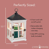 Candle Warmers Weathered White Wood Candle Warmer Lantern Lamps