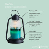 Beacon black top-down candle warmer lantern