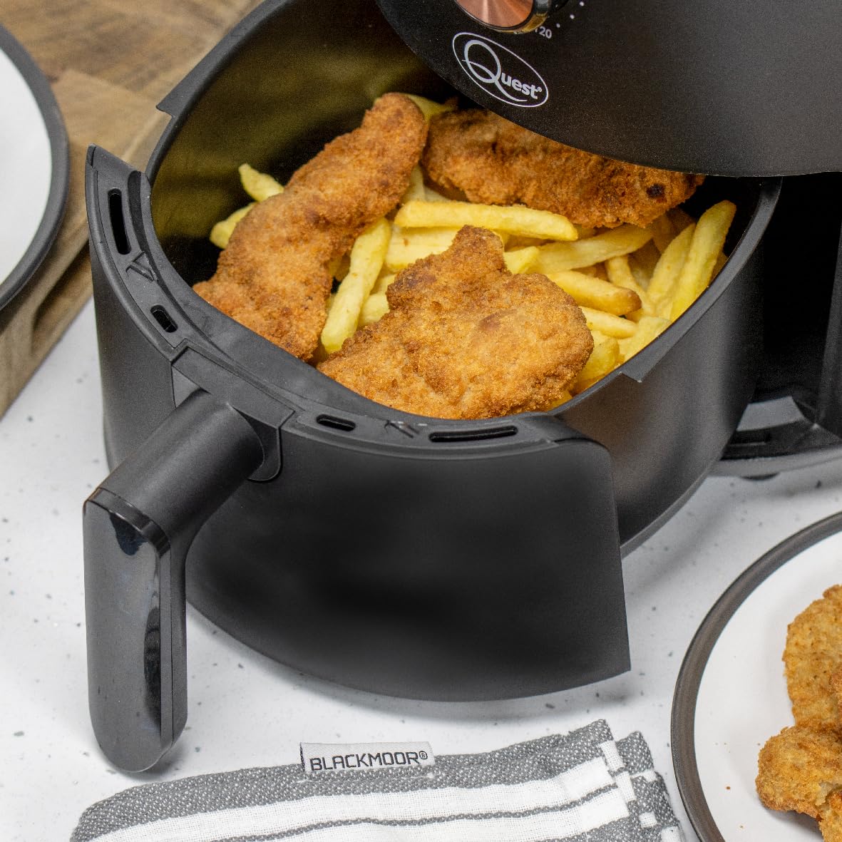 2.3L Air Fryer 1000W with Non-Stick Basket & 60 Minute Timer - Quest