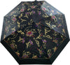 Black patterned compact telescopic umbrella with cover