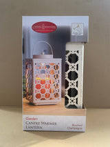 Candle Warmers Garden candle warmer lantern in brushed champagne