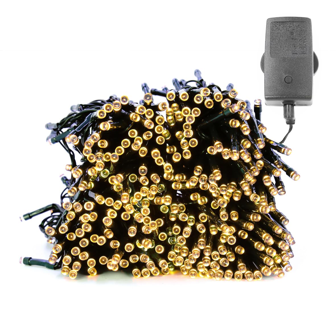 200 warm white LED chaser Christmas lights – 13.9m