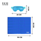 LKH self-cooling gel mat and eye mask set – 90 x 60cm