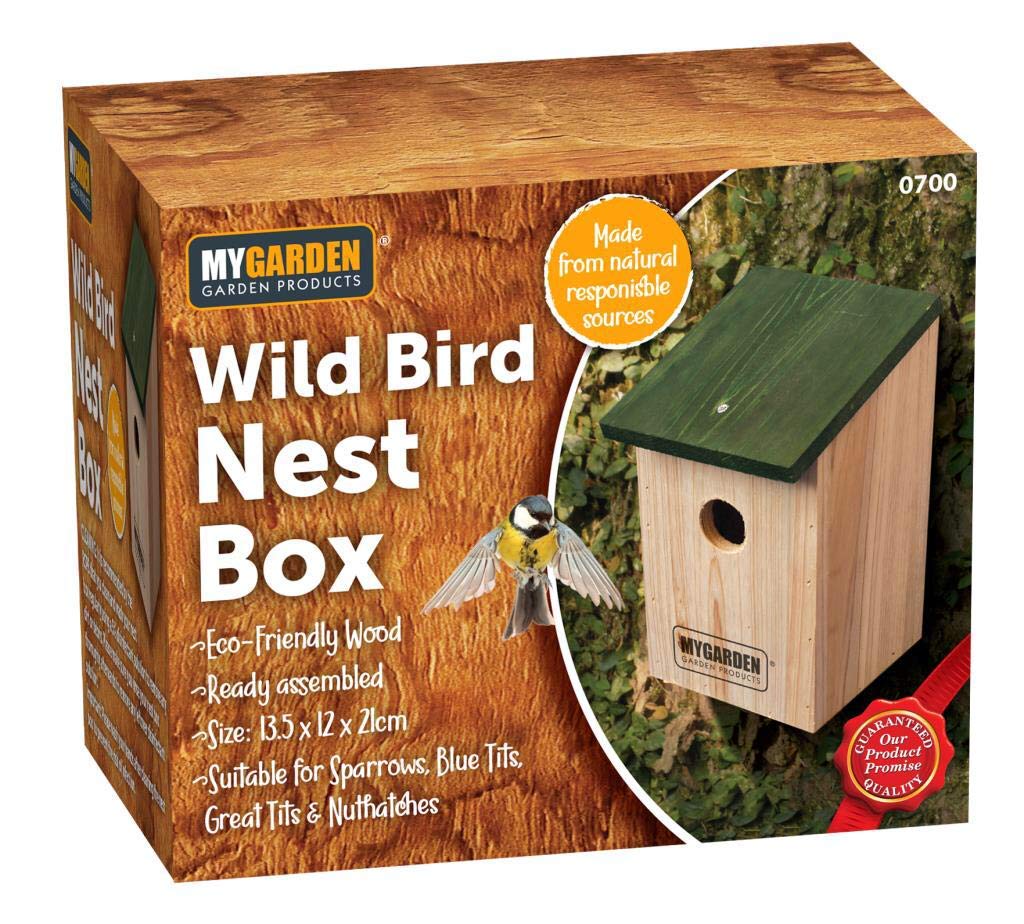 Urban Essentials wooden wild bird nest box