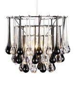 Black and clear acrylic snowdrop easy-fit ceiling pendant shade