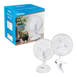 Benross 6in 2-in-1 desk and clip fan
