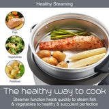 Quest 1L 400W white rice cooker and steamer