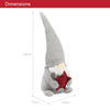 The Christmas Workshop Felt Gnome Ornament/Festive Collectable Gonk/Woolen Decoration and Sizes (Grey Seated)