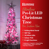 The Christmas Workshop 70870 6ft Pink Christmas Tree/Slim Artificial Pre-Lit Indoor Tree/Includes Folding Stand / 560 Tips & 110 LED Lights