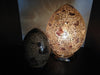 Egg Lamp - Large Mosaic Silver Mink Lamp (LM74GA)