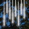 The Christmas Workshop 81960 Connectable Meteor Shower Christmas String Lights | Indoor/Outdoor Christmas Decorations | 2M Lead Wire With 50cm Long Icicles | Bright White