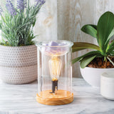 Candle Warmers Etc. wood and glass vintage bulb fragrance warmer
