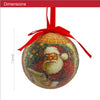 The Christmas Workshop Set of 14 Christmas Baubles/Various Festive Designs/Gift Boxed Christmas Tree Decorations / 7.5cm Diameter Baubles (Red & Green Classic Santa)