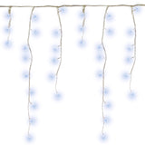 240 bright blue LED snowing icicle Christmas lights – 4.7m