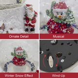 15cm musical snowman Christmas snow globe – wind-up