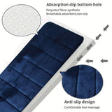 Your Bathroom blue two-piece memory foam bath mat set