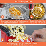 Global Gizmos red 1200W hot air popcorn maker