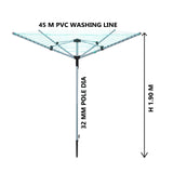 Laundry Mate white 40m four-arm rotary clothes airer