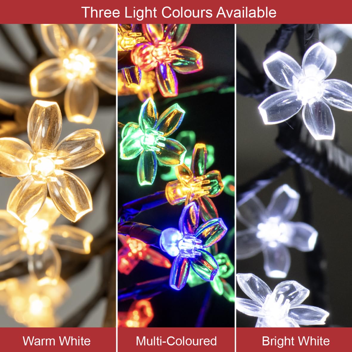 128-light bright white blossom tree Christmas decoration