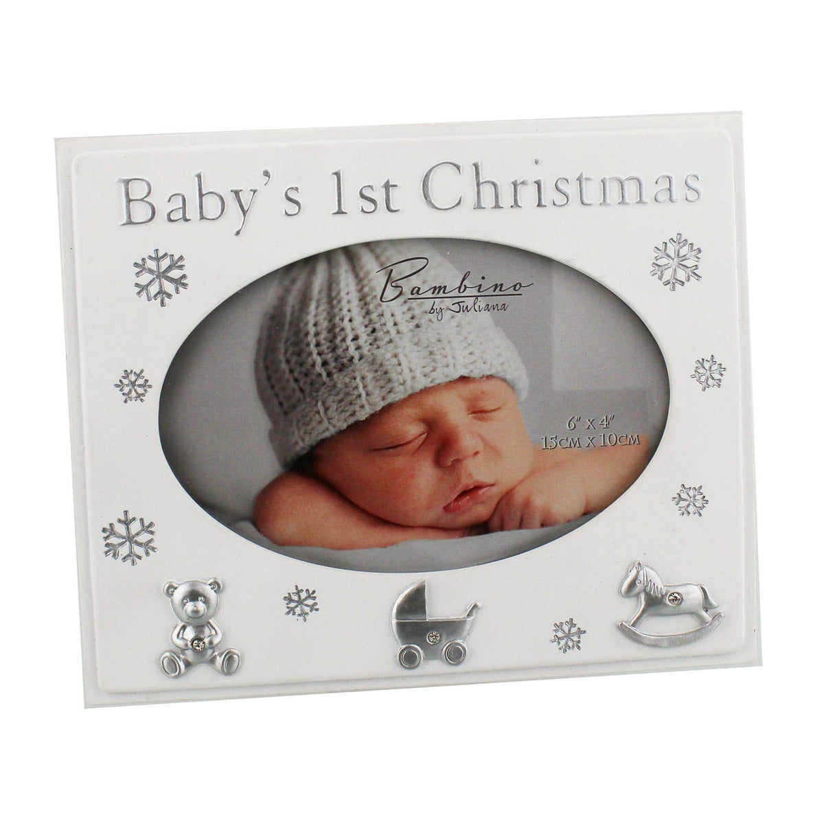 Baby's First Christmas silver photo frame 6 x 4in