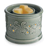 CANDLE WARMERS ETC. Illuminaire Perennial Fan Fragrance Warmer- Whisper Quiet Fan Circulates Scent from Scented Candle Wax Melts and Tarts for Full Room Freshener, Sage Green