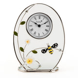 Sophia glass and wire bumblebee mantel clock