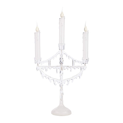 The Christmas Workshop Flickering Candelabra, Clear Acrylic