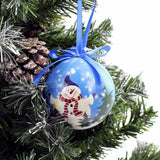 Set of 14 fun Christmas scene decoupage baubles
