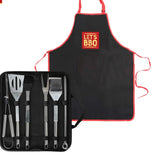 Let's BBQ 12-piece stainless steel barbecue tool set with carry bag